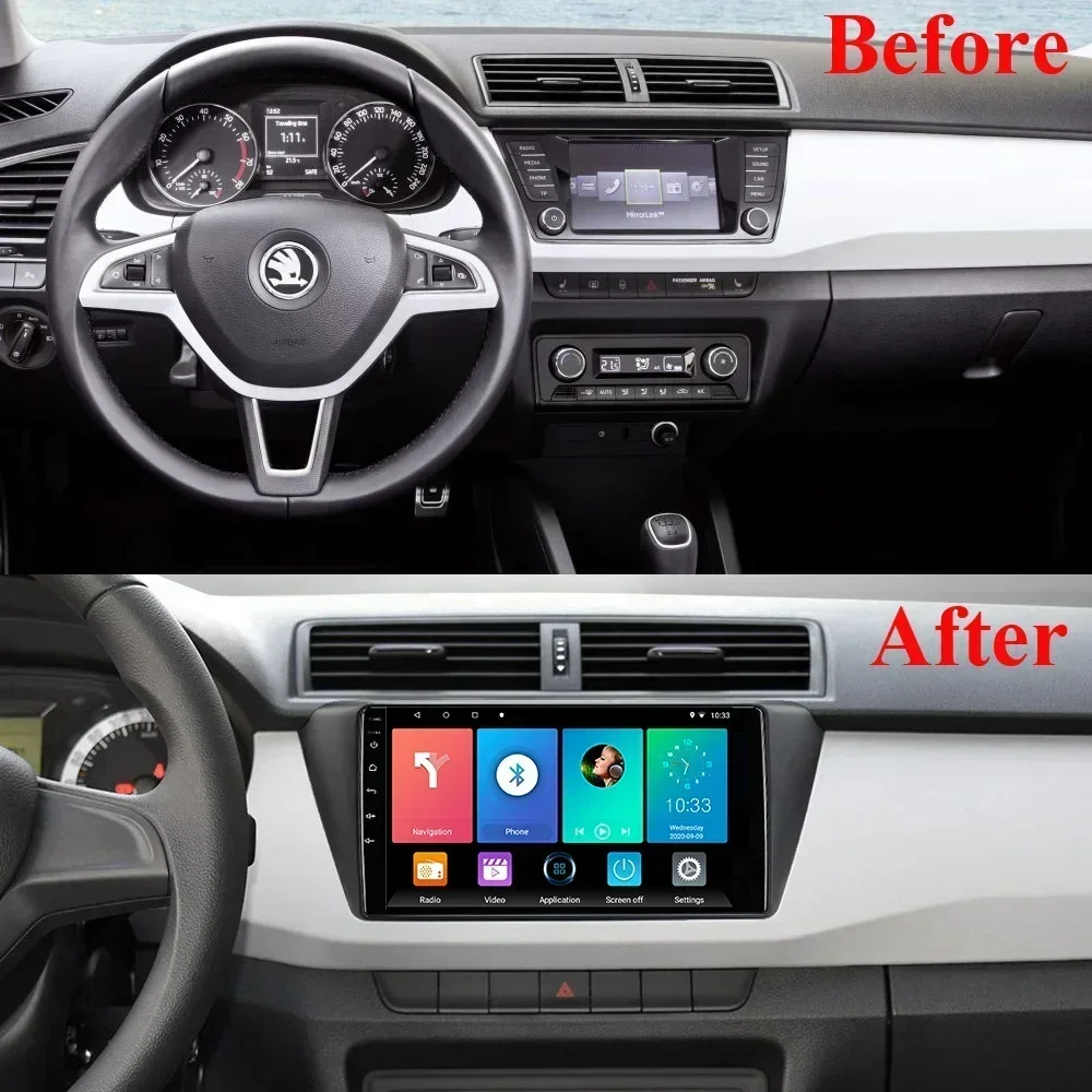 Car Radio Android for Skoda Fabia 2015-2018 Multimedia Carplay Player 2Din Autoaudio Intelligent 9inch Head Unit Navigation GPS