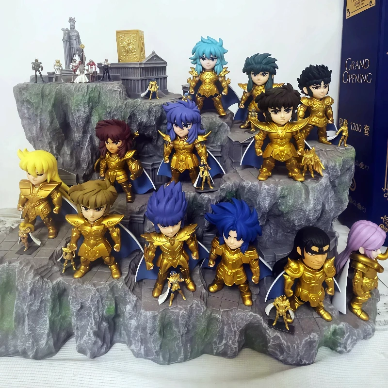 

Genuine Bandai Gold Saint Seiya Classic Character Blind Box Figure Car Decor Model Ornament For Boy Collectors Trendy Anime Gift