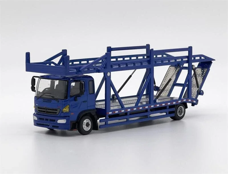 Unique Model × Tiny 1:64 HINO Double deck bridge transporter Diecast Model Car