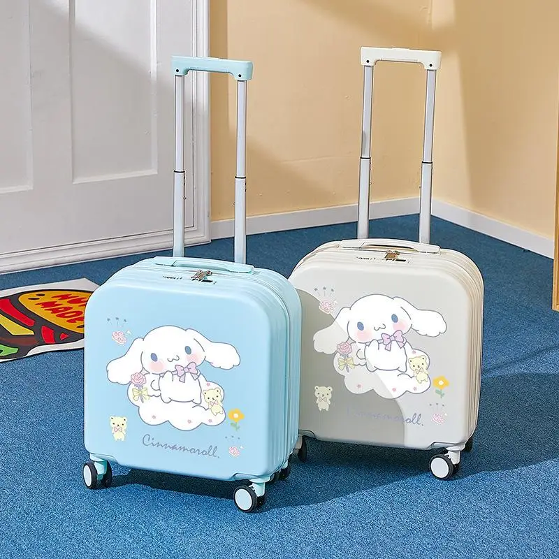 

Girl Boarding Case Cinnamoroll Suitcase Sanrio New Fashion Cartoon Anime Printed Kawaii Child Lightweight Luggage with Zip Code