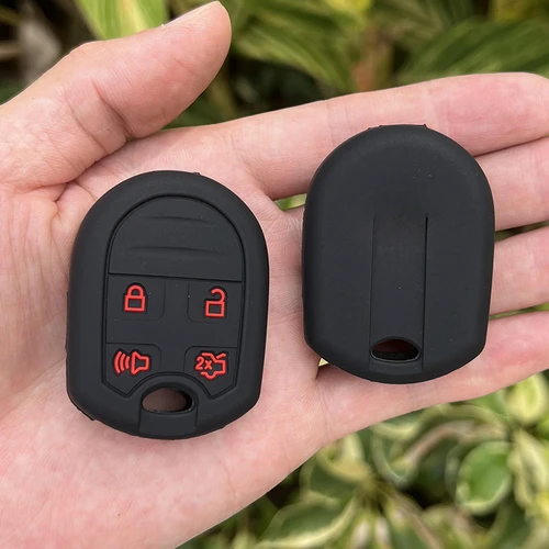 Imagen 1 del producto Funda protectora de silicona para llave de coche, 4 botones, para Ford Mustang Explor Edge Super E150 E250 E350 E450 Duty Windstar Ranger