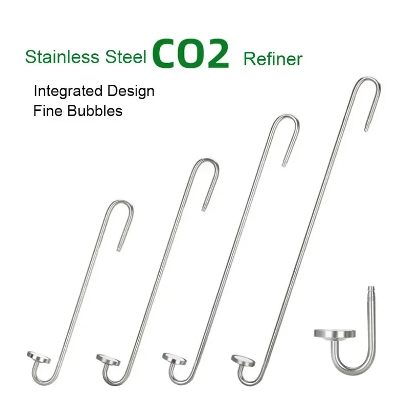 

Stainless Steel CO2 Diffuser Fish Tank Intergrated CO2 Atomizer with Nano Disc Suction Cups Aquarium Refiner Aquatic Accessories