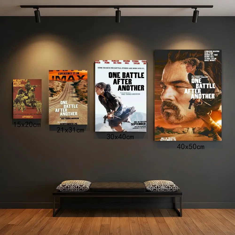 classic movie O-One Battle After Another-R Poster Peel and Stick Wall Art for Cafe Office Bar and Home Decoration