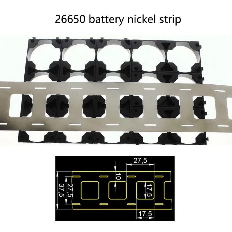 26650 Lithium Battery Nickel Strip Nickel-plated Steel Strip Connection Piece Spot Welding 26650 Battery Pack Nickel Piece