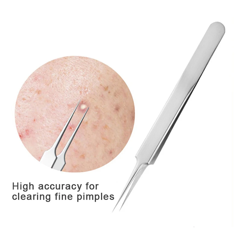 BlackHead Remover Tool Black Head Acne Blemish Pimple Extractor Acne Needles Tweezer Pore Cleaner Face Cleansing Tools Skin Care