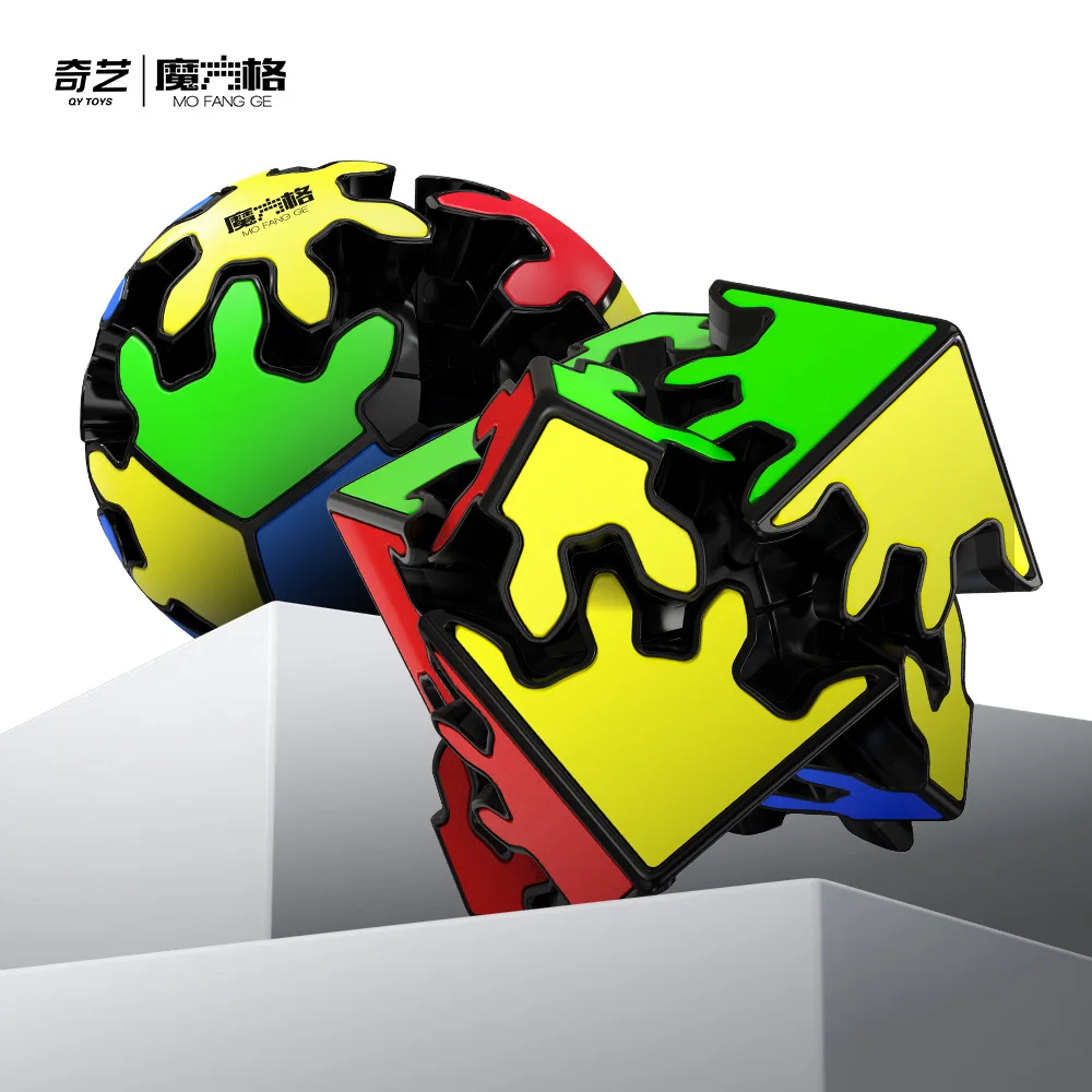 QIYI والعتاد المكعب السحري 2X2 والعتاد التحول مكعب سرعة المهنية ألعاب متململة QiYi 2X2x2 والعتاد التحول الكرة لغز كوبو ماجيكو اللعب