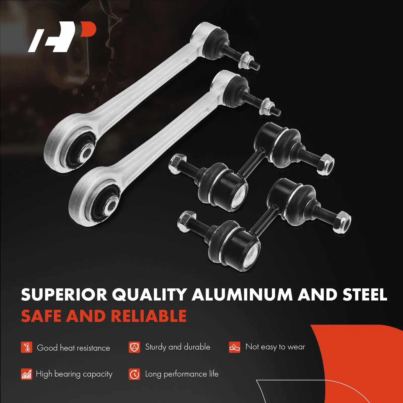 A-Premium 4x Rear Control Arm Ball Joint Stabilizer Bar Link for BMW 525i 530i 2001-2003 528i 1997-2000 540i 1997-2003