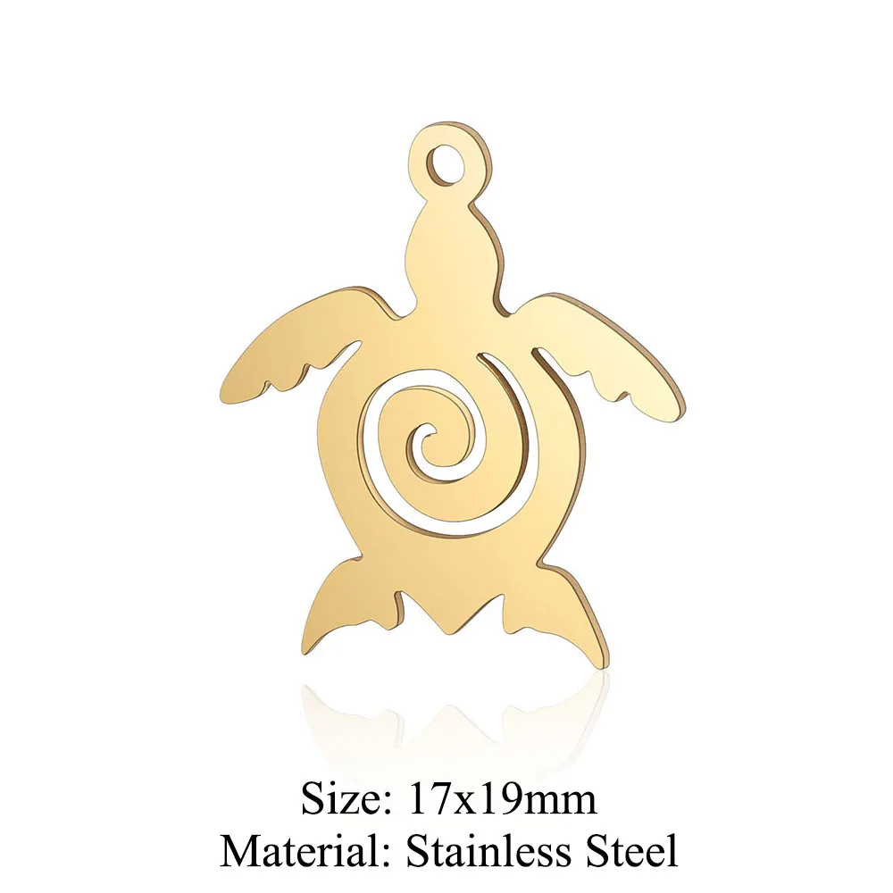 10pcs/lot Stainless Steel Turtles DIY Charm Pendant Wholesale Animal Chihuahua Dog Jewelry Finding Necklace Making Factory Price