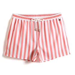 Shorts de praia de secagem rápida para homens, shorts listrado, moda verão, novo estilo, GMA2039