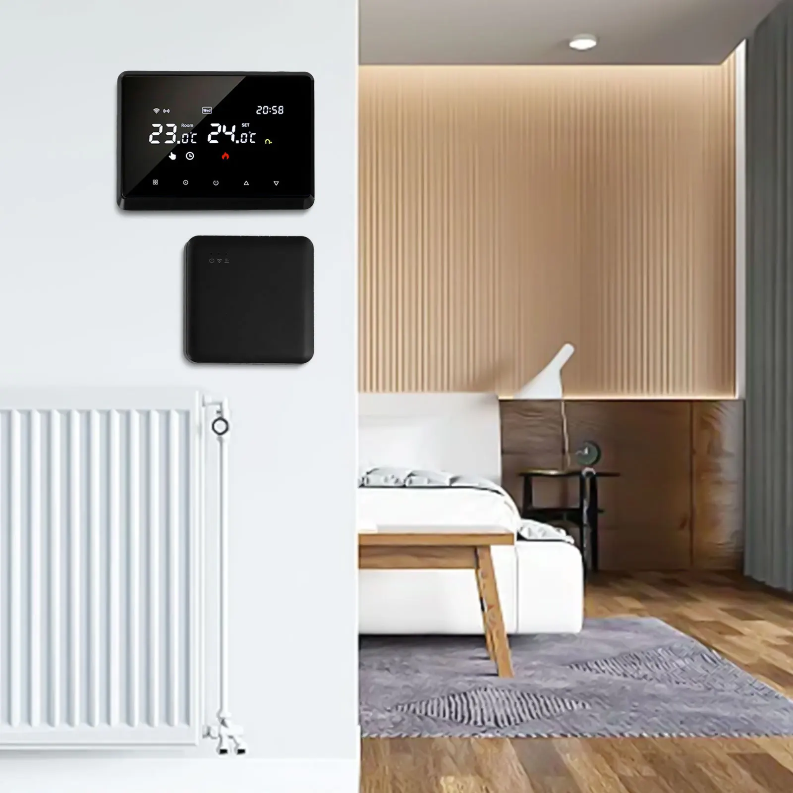 Energy Efficient Heating Programmable Thermostat Programmable Thermostat With App Child Lock Function Manual And Automatic Mode