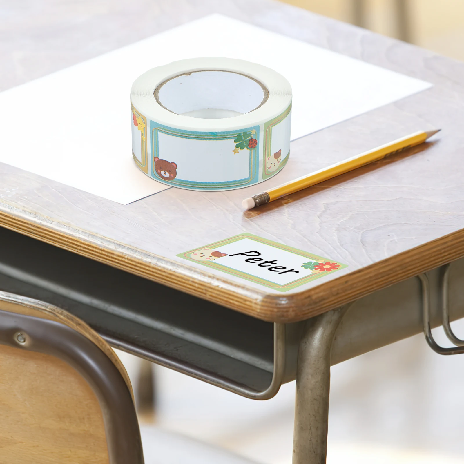 

1 Roll Of Vibrant Name Tag Stickers For Children School Supplies And Home Labeling Needs