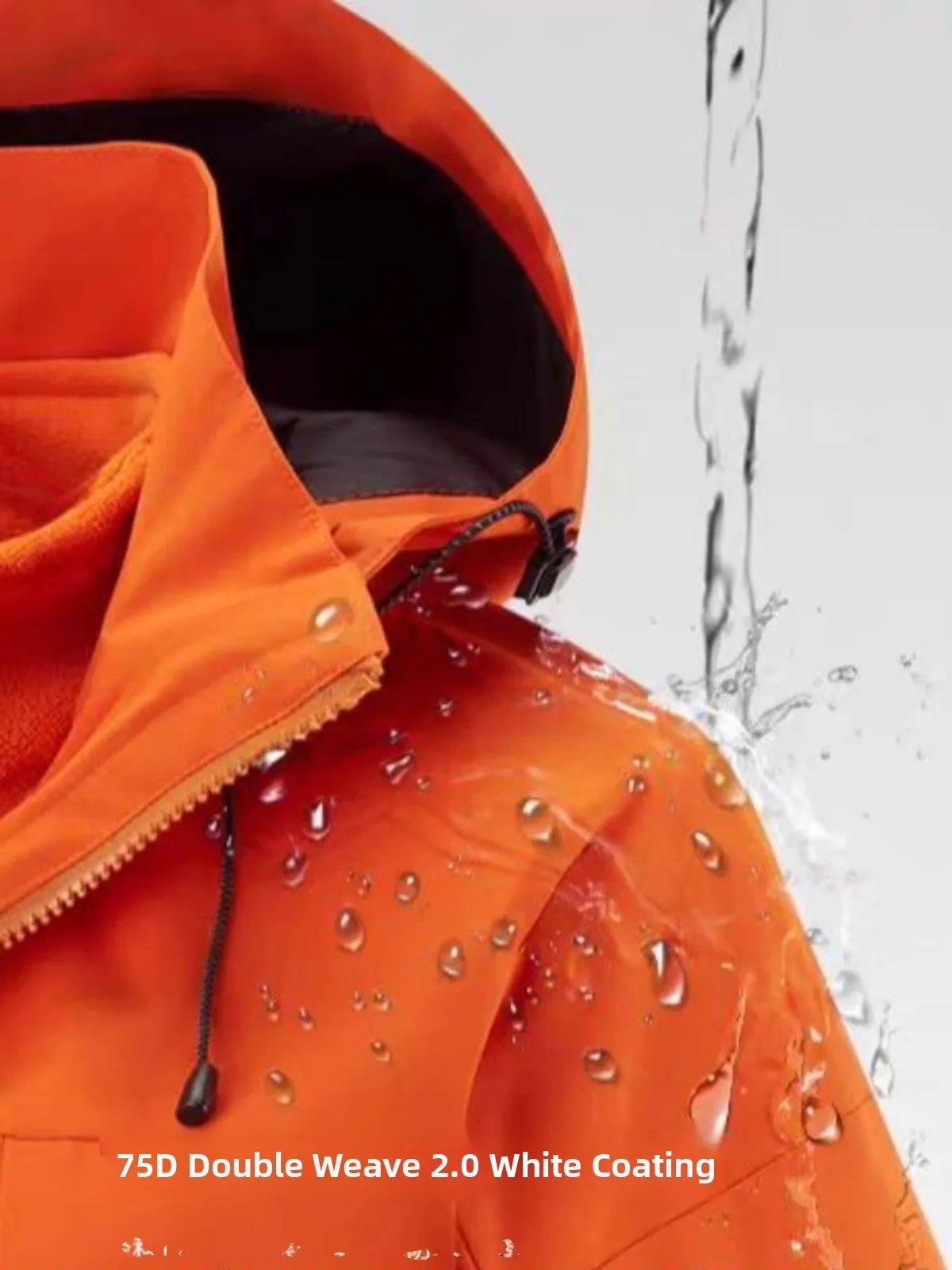 

High-End 3-in- Jaet Autumn Winter Waterproof Windproof Couple Outerwear Stand Fit Youth Faion Long Sve Zipper Closure