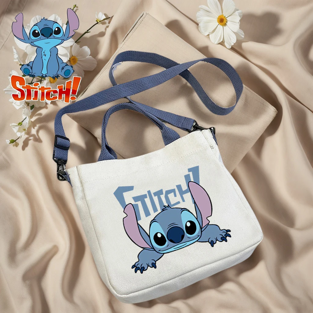 

Large Capacity Stitch Canvas Shoulder Bag Cute Printed Handbag Eco-friendly Shopping Bag Mummy Bag