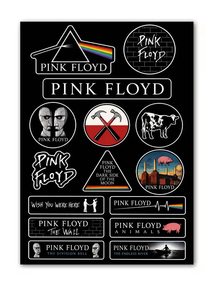 AliExpress bilibili Pink F-loyD- Waterproof Vinyl Stickers for Car Motorcycle Bike Skateboard Laptop Bottle Phone