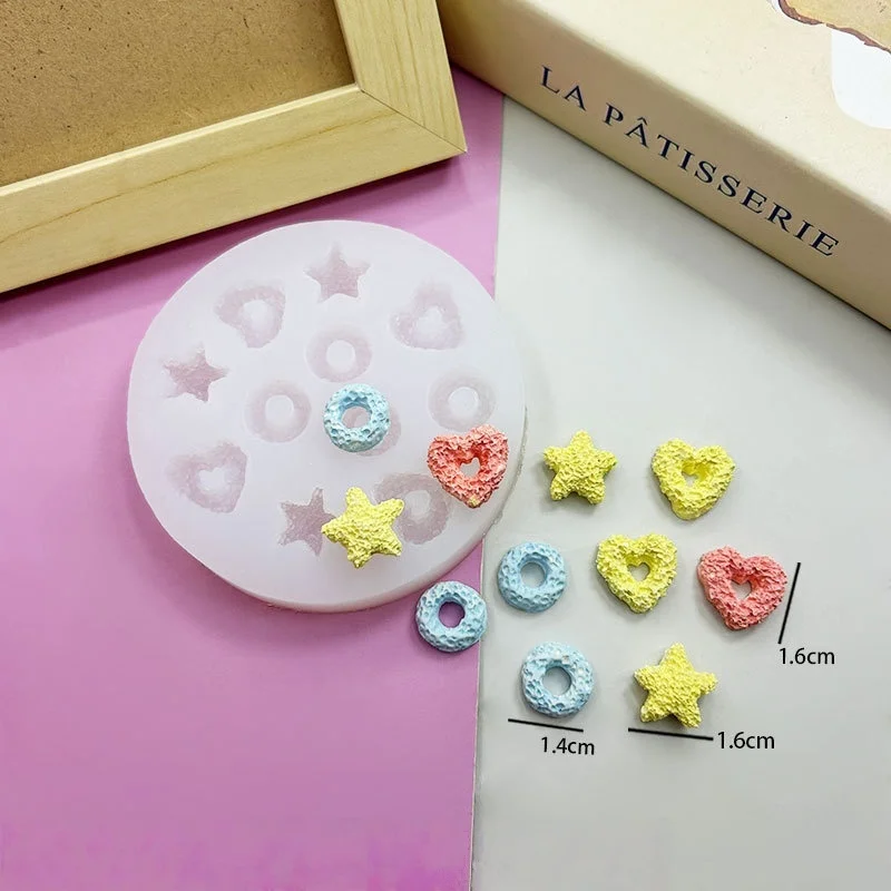 DIY Emulational Donut Circle Candle Silicone Mold Fondant Baking Mould Candy Cake Biscuit Making Tools Kitchen Supplies Moulds