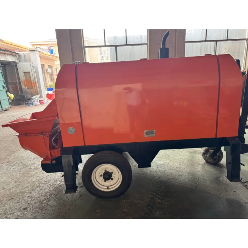 High Performance High Efficient Mobile Diesel Concrete Conveying Pump with Engine 30mm Aggregate 45KW Power 22m/h Productivity