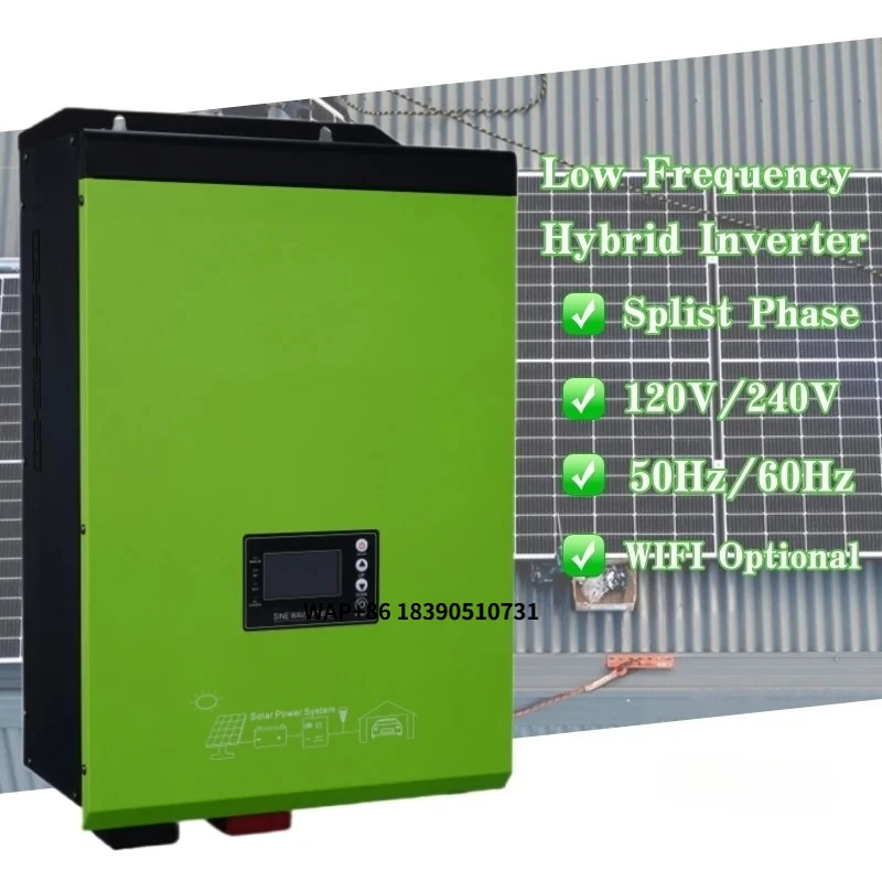 

Low Frequency Split Phase Inverter 48v 5kw 3KW 24 Volt 6000watt 7KW Pure Sine Wave Hybrid Solar Inverter 120v 240v Usa 110v/220v