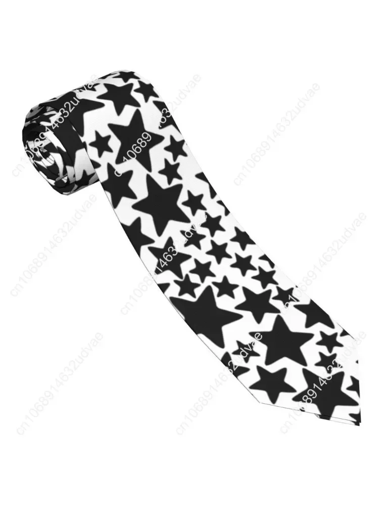 

Five Pointed Star Men Neckties Slim Polyester 8 cm Wide Neck Tie for Mens Accessories Wedding Accessories Office