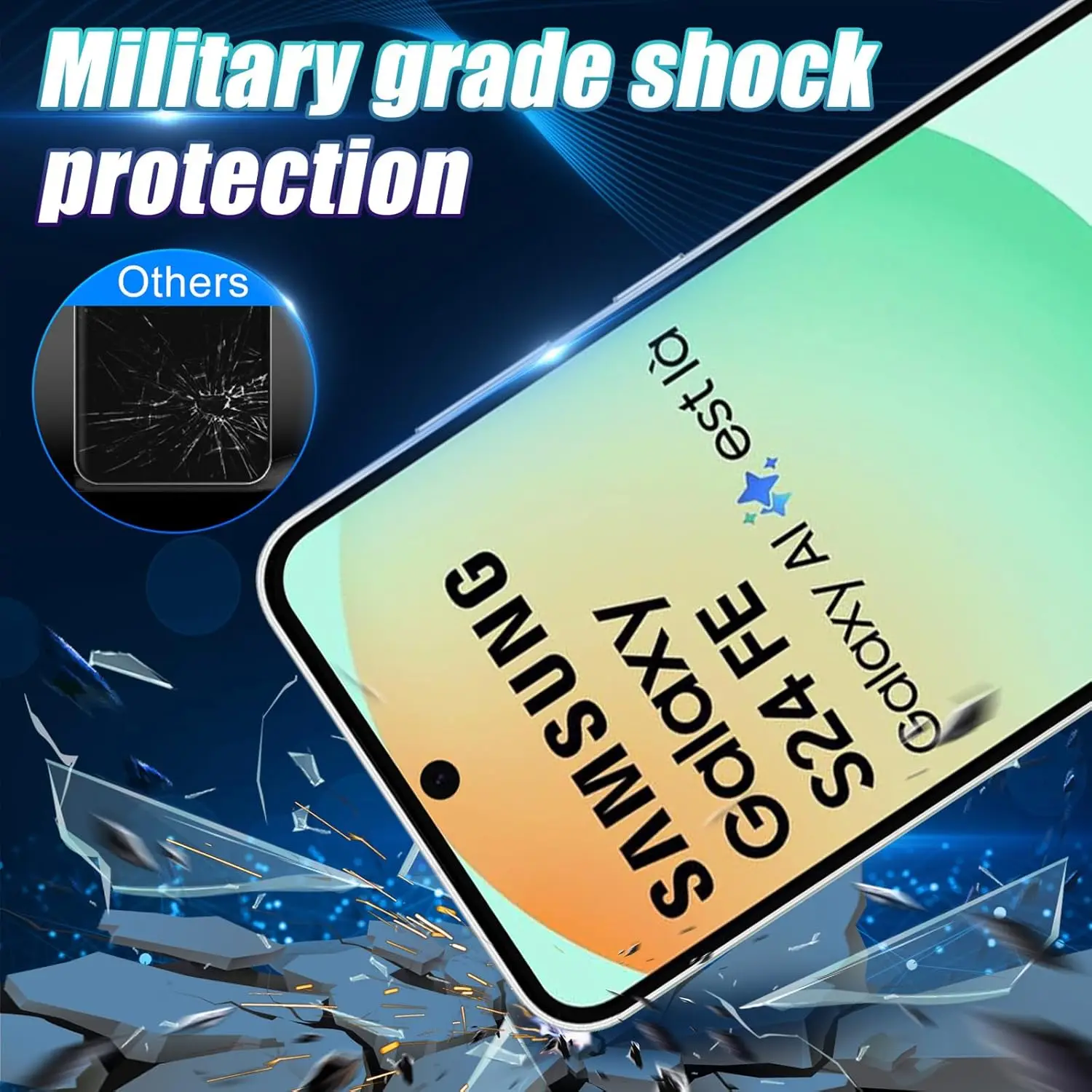 For Samsung Galaxy S24 FE 5G 2/4PCS HD Tempered Glass Film
