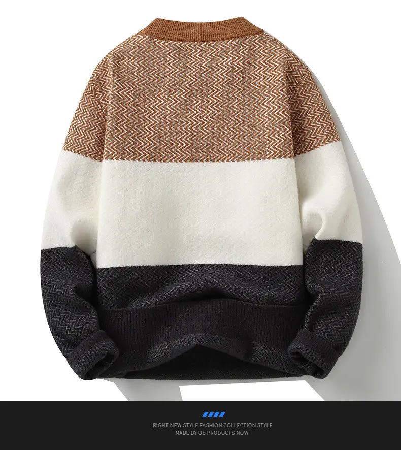 بلوفرات غير رسمية سترة رجالية للرجال ملابس للرجال ربيع الرجال قميص العرق الشارع الشهير متماسكة الخريف موضة Hombre الدافئة الصلبة