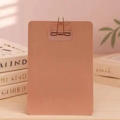 

1pc Stainless Clipboard For A5 Paper Clipboard A5 File Clip Hardboard Lightweight Paper Holder Office School Supplies