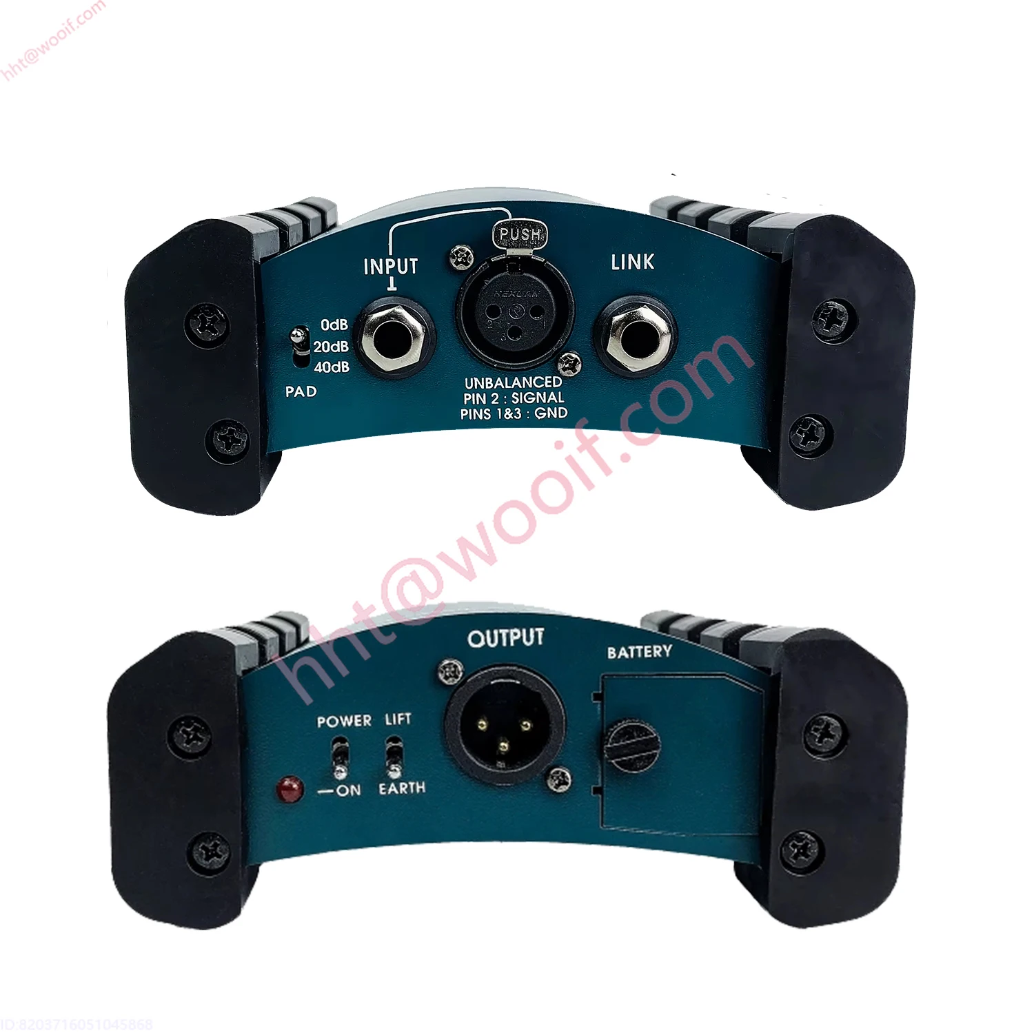 XTUGA AR-133 Professional Audio Active DI Box Audio Directly Box for Stage Performance Recording Studio Guitar