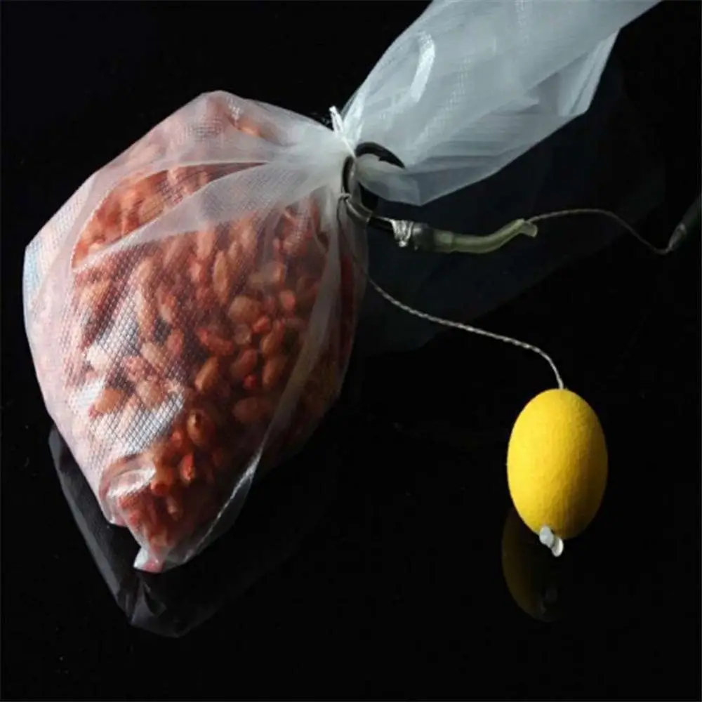 50Pcs Outdoor PVA Mesh Carp Lure Fishing Bait Bag Water Soluble Tackle Tool Bolsa de cebo