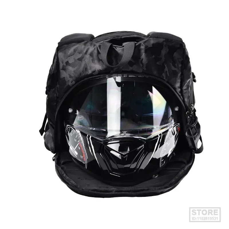 Motorcycle Riding Duffel Bag Waterproof Helmet  Camouflage Large Capacity Leisure Backpack   Storage 