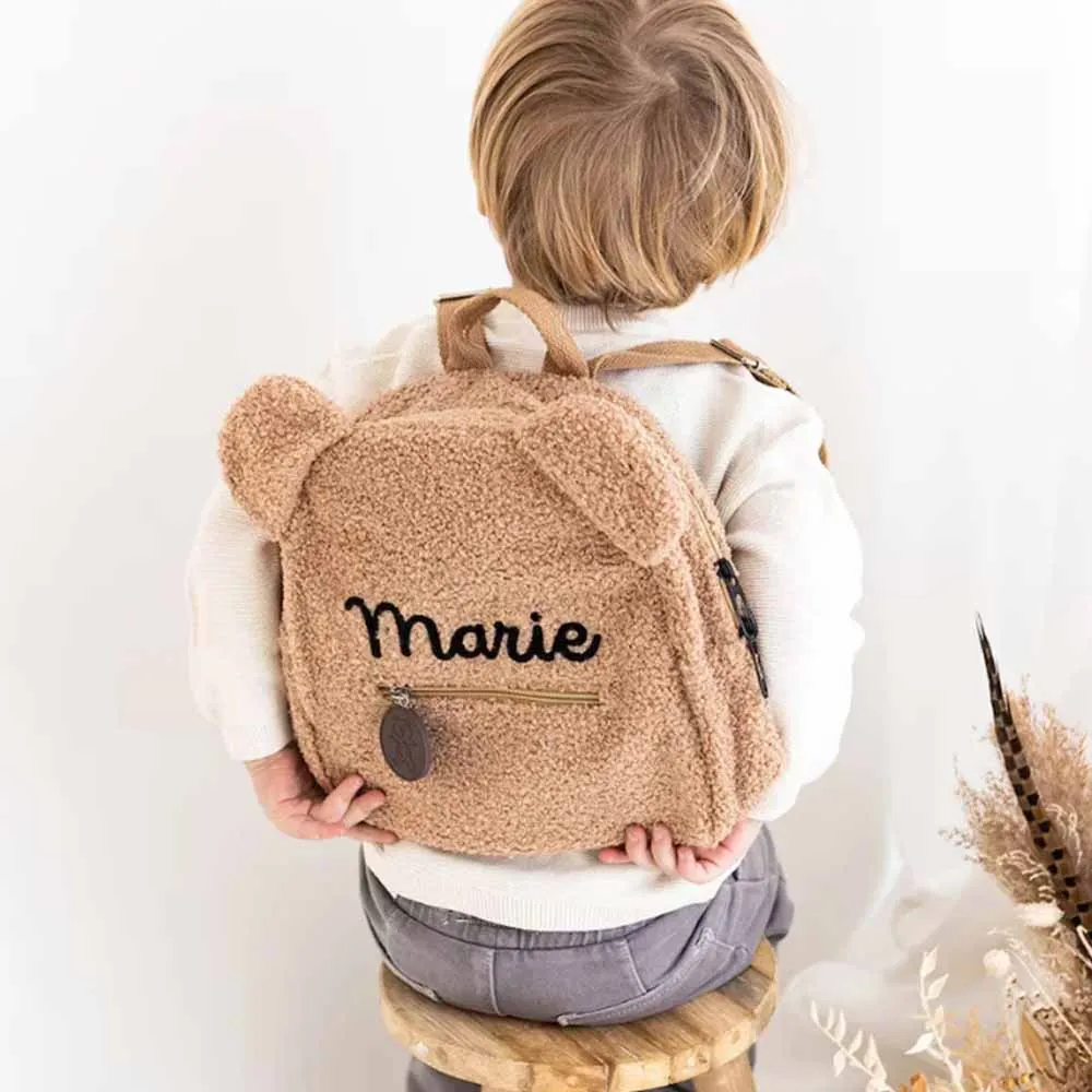 

Personalized Embroidered Toddler Backpack Custom Name Bear Bag Brithday Gift for Kids Boys Girls Lady Pattern Shoulder Backpack