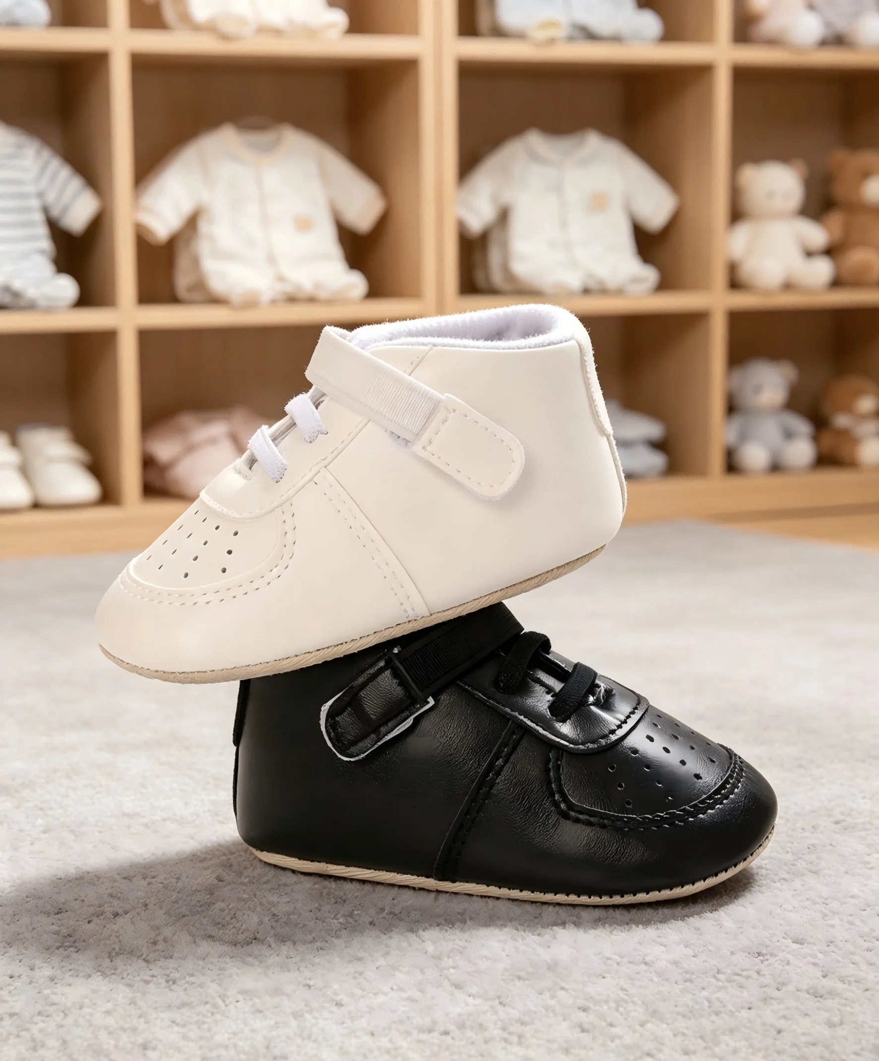 Baby Shoes For Babies Aged 0-1 Years Old, Outdoor Shoes That Do Not Fall Off, Casual Flat Bottomed Soft Soled Walking Shoes, Sim