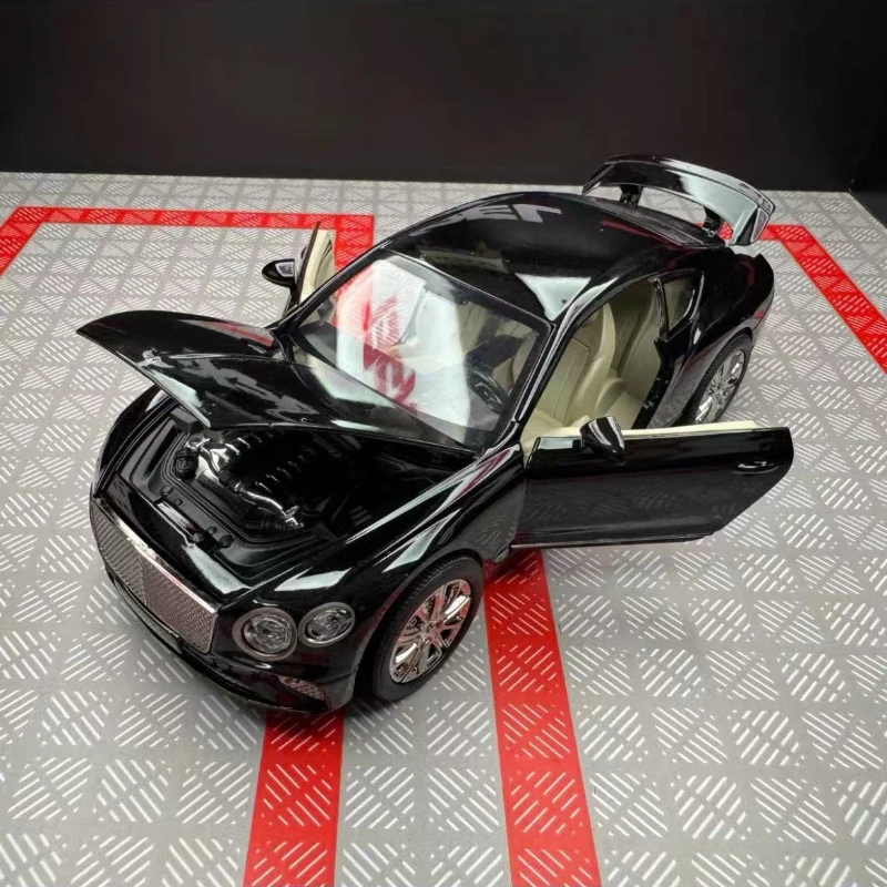 1:24 Bentley Continental GT simulation alloy sports car model collection sound and light pull back car children's toy ornaments