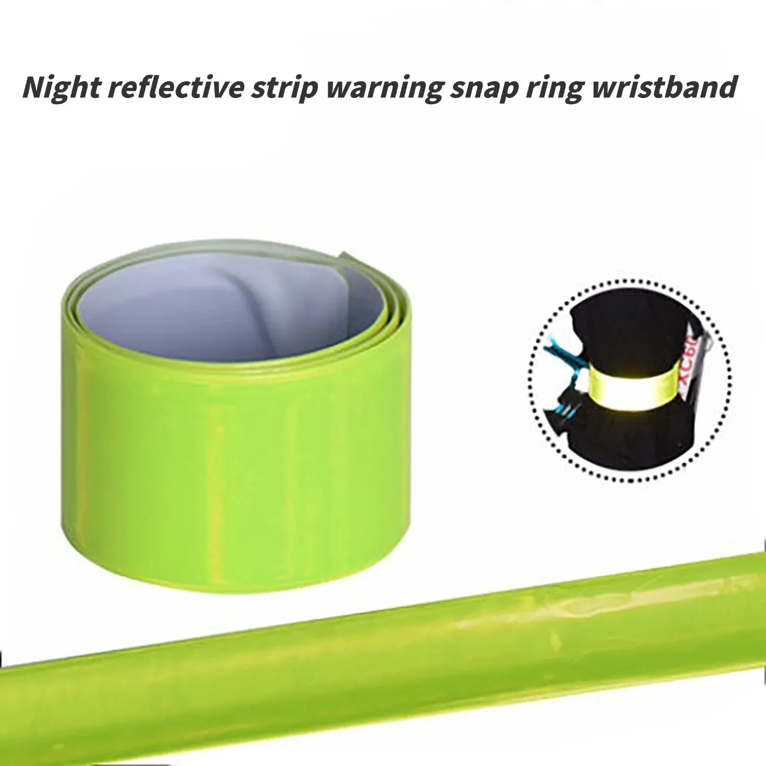 Cool Reflective Warning Band for Night Cycling, Running & Outdoor Sports - Elastic, Self-Wrapping, Night Safety Alert Wristbands