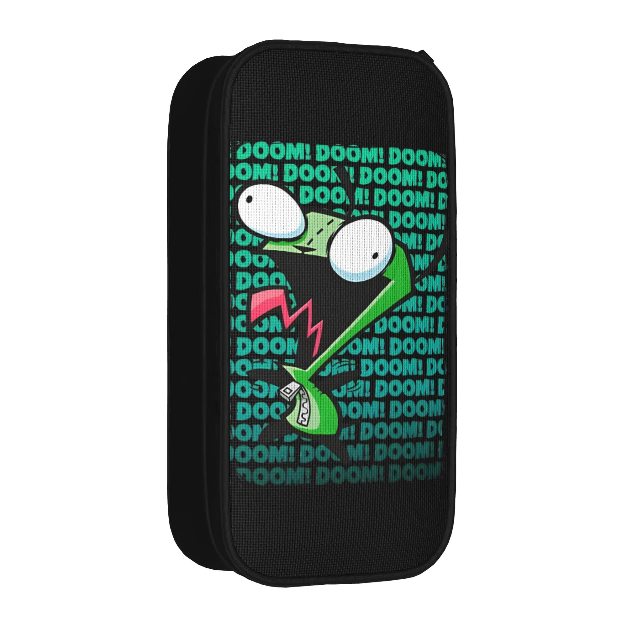 Creative Invadered GIR Impending Zim Pencil Case Cartoon Pencilcases Pen Box Student Large Storage Bag School Zipper Stationery