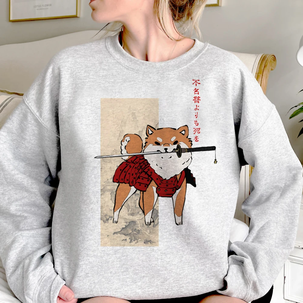 

Shiba Inu hoodies women graphic Fleece sweat y2k Korean style Hood female Korean style Pullover