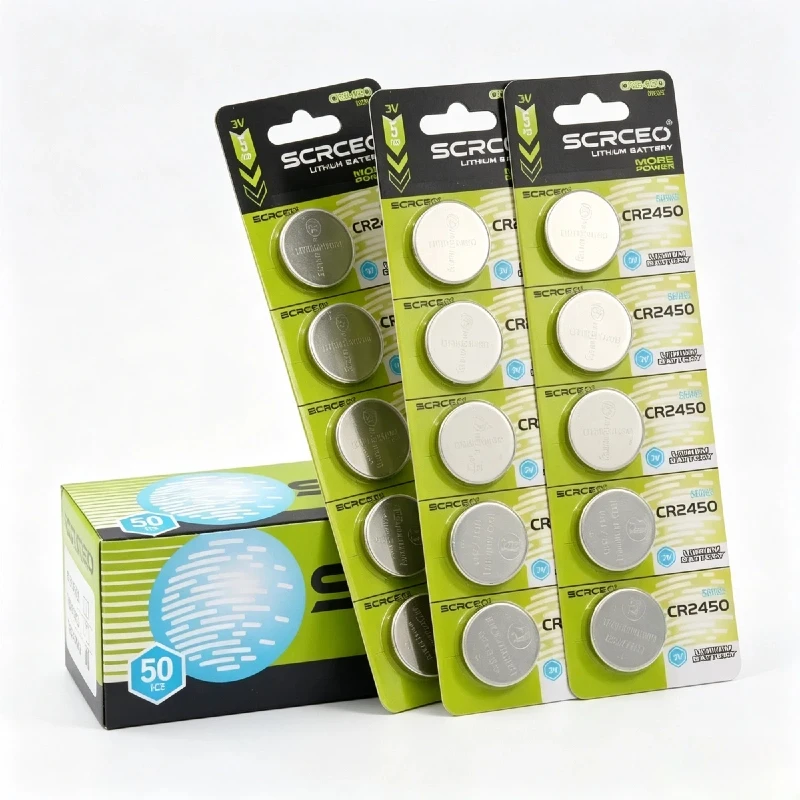 100-200PCS CR2450 3V 600mAh Lithium Coin Button Batteries KCR2450 LM2450 Long-Lasting Power Supply for Watches Remotes Keys