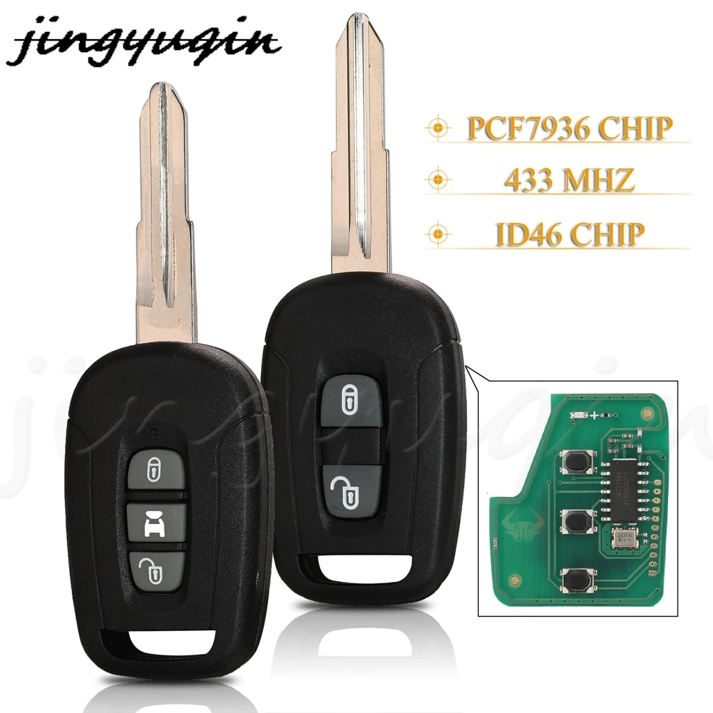 

Сменные кнопки jingyuqin 2/3, умная лампа 434 МГц, чип ID46 Pcf7936 для Chevrolet Captiva Opel Antara