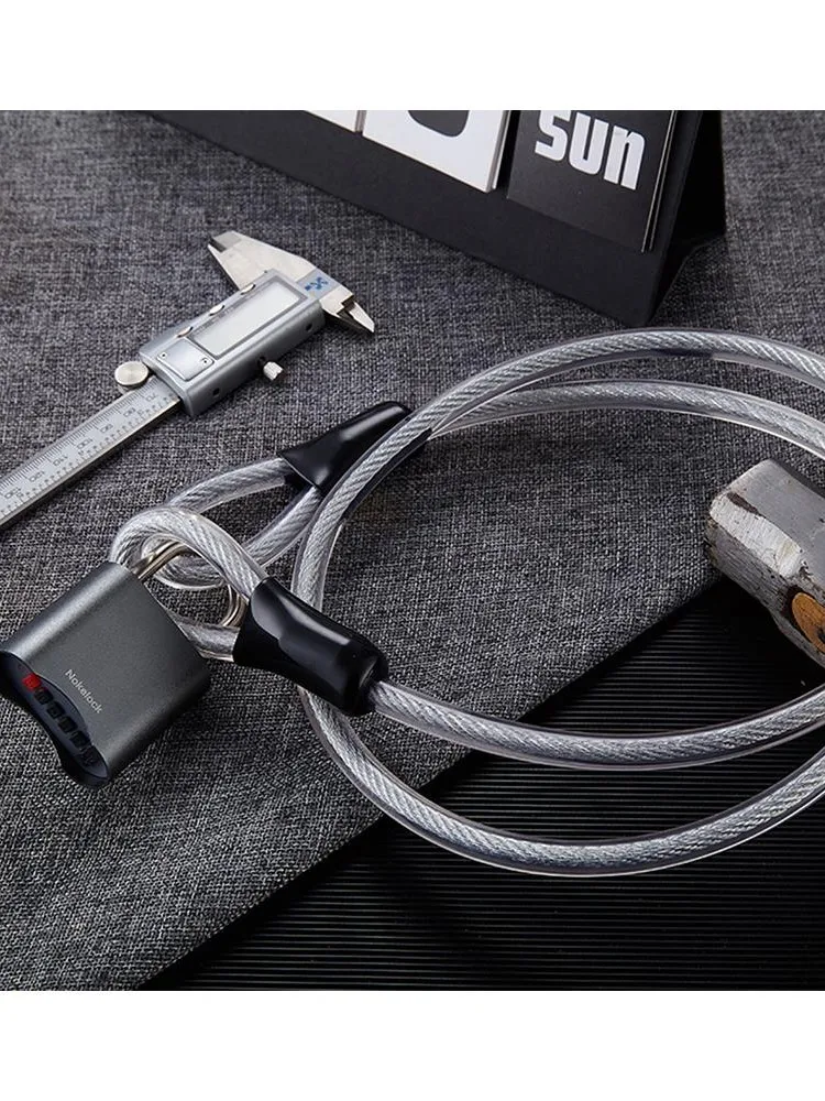AliExpress 10mm 1.2m Bicycle Lock Wire Cycling Strong Steel Cable Rope Anti-theft