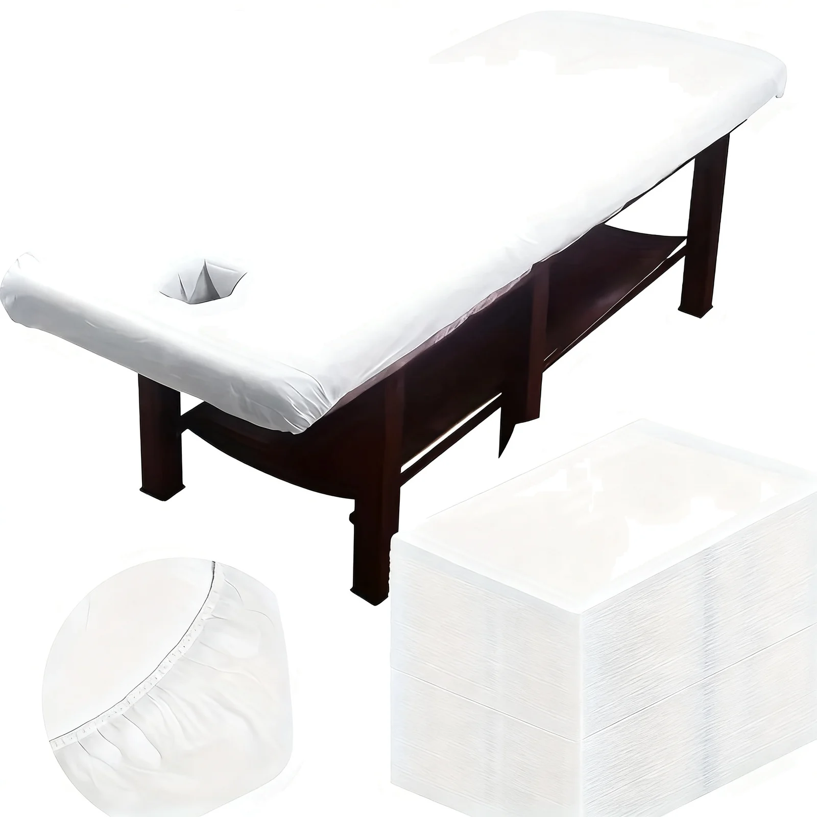 Fitted Bed Cover Disposable Bed Cover Nonwoven Sheet Massage Table Spa Liner Beauty