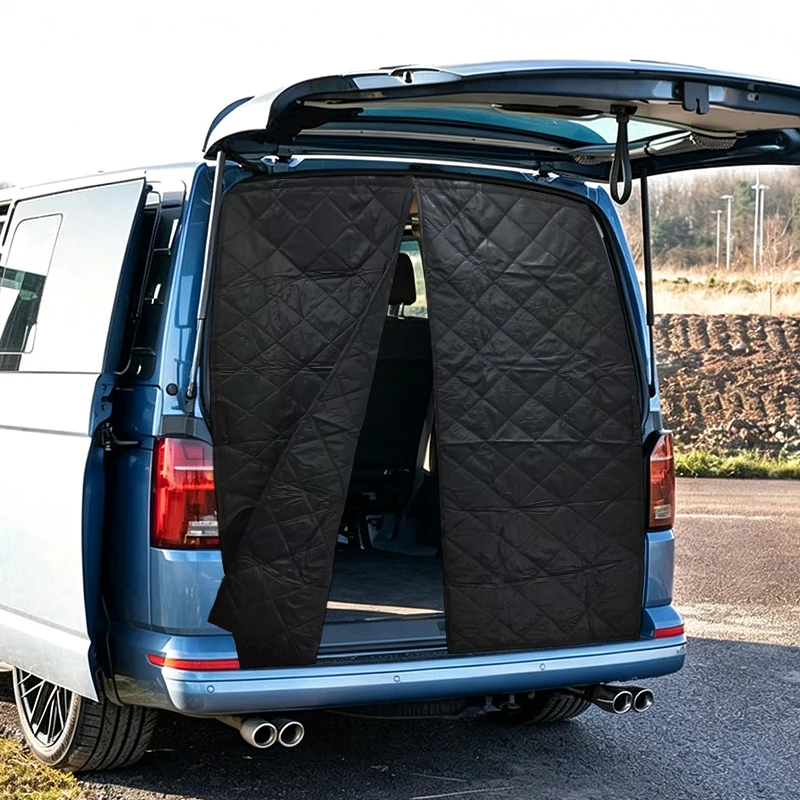 For Ford Transit Custom High Roof Tailgate Door Magnetic Thermal Insulated Screen Curtain Weatherproof Keep Warm Winter