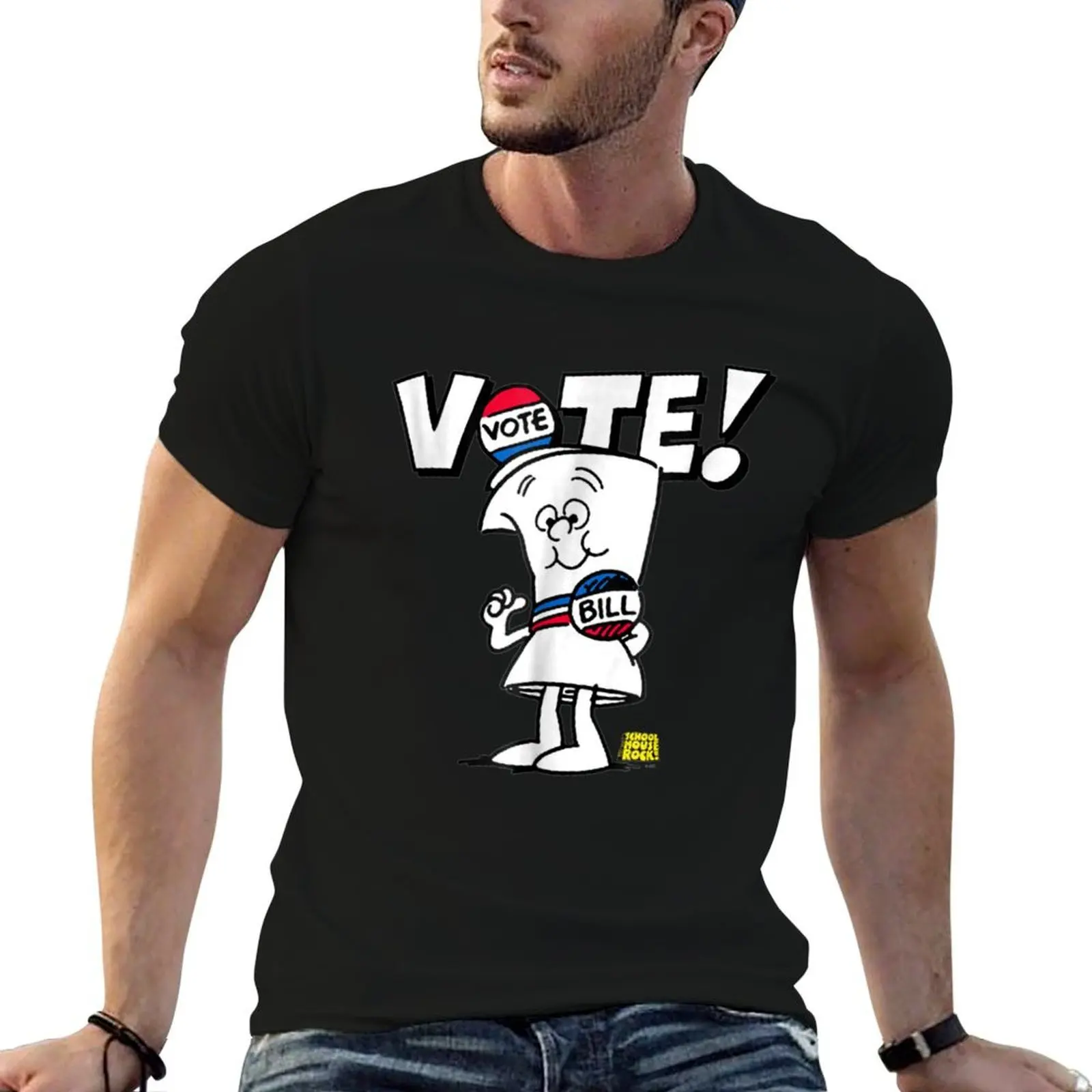

Schoolhouse Rock Vote with Bill T-Shirt funny t shirts man cotton t shirt man funny t shirts dark humor T-shirt