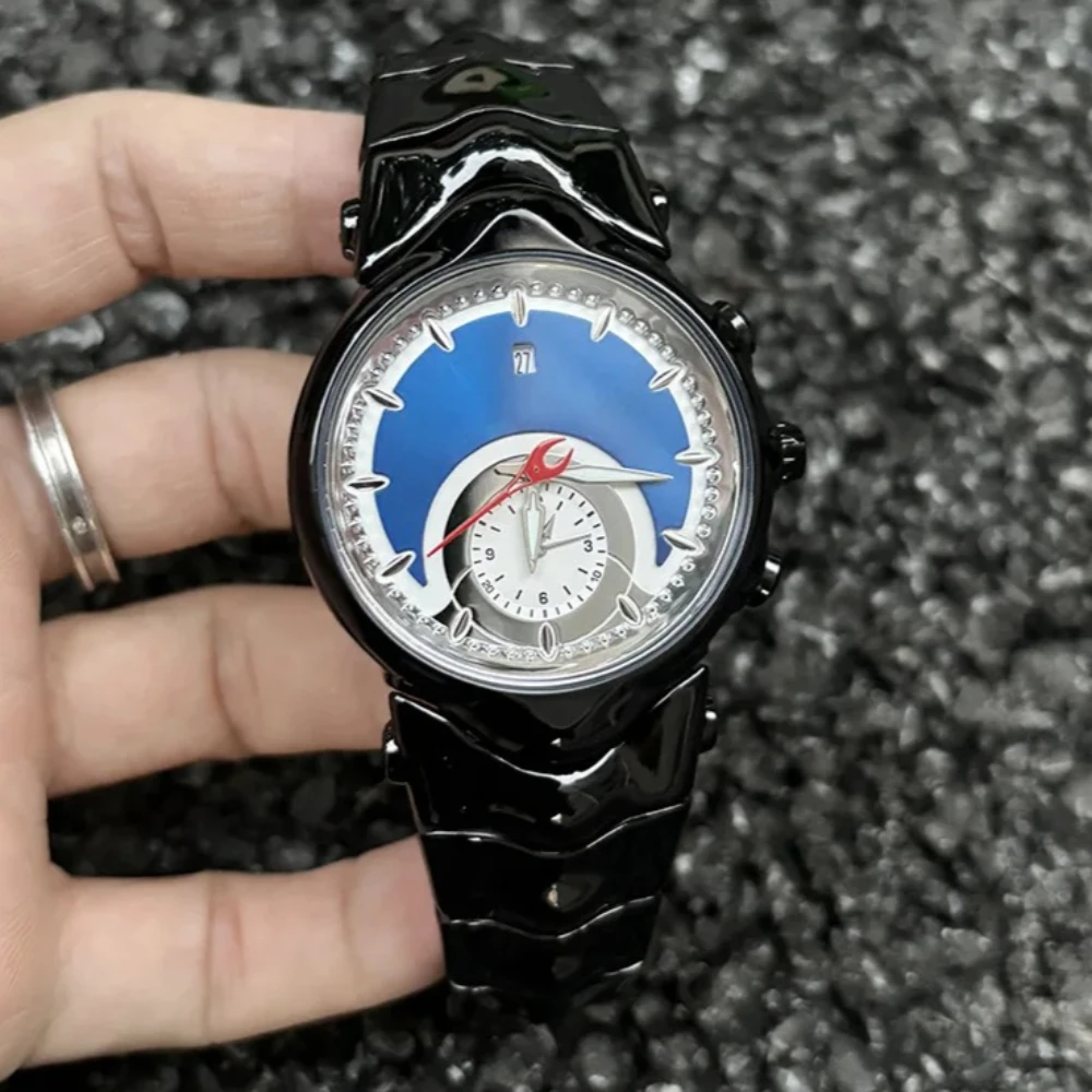 

Unique Y2K Creative Business Fashion Quartz Watch Mens Alien Fake Dial Classic Style Sports Men Watch AAA Clock Mens Wristwatch
