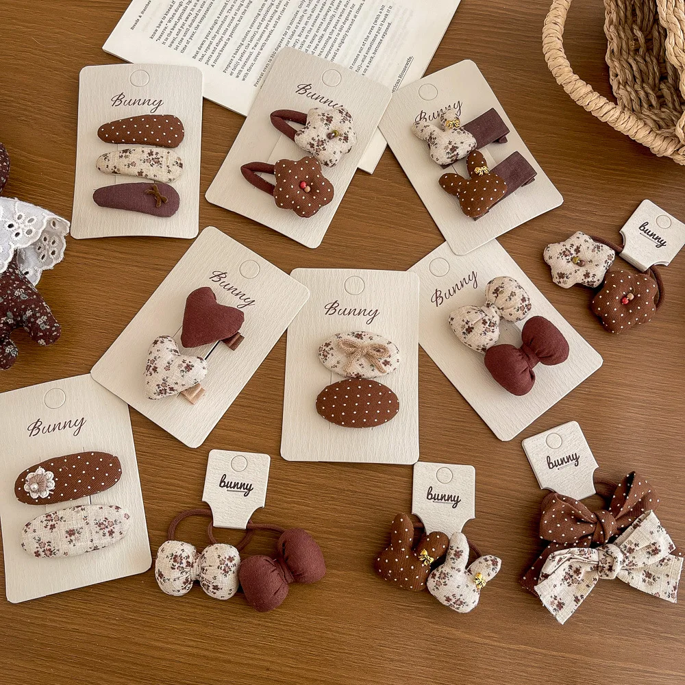 Epingle-a-cheveux-pour-fille-accessoires-capillaires-motif-floral-lapin-de-dessin-anime-fait-main-premium-a-pois-couleur-cafe-au-lait-bandeau-pour-enfants