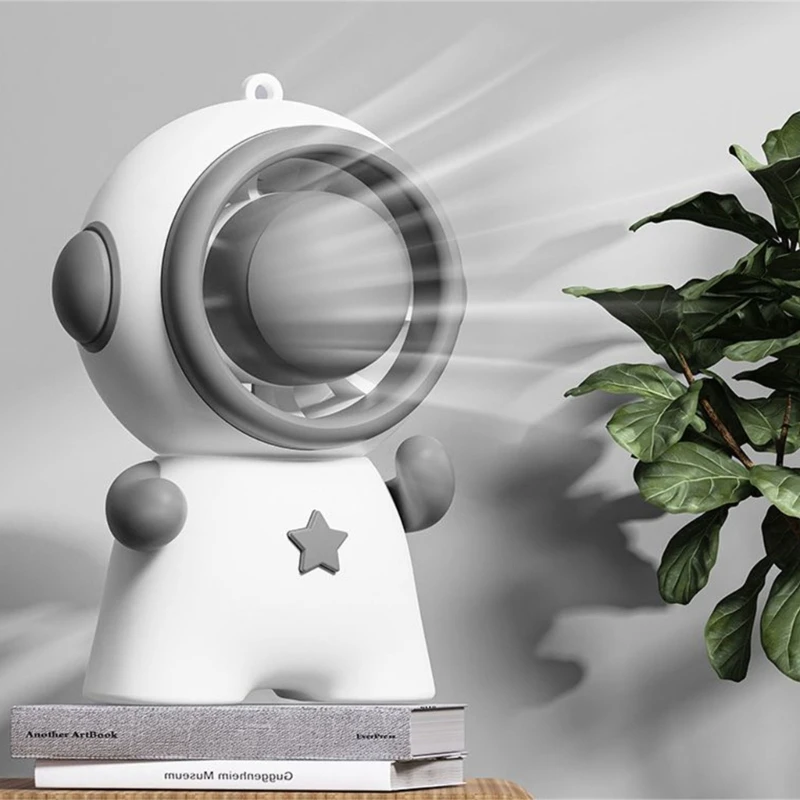 Ventilador Astronaut Pocket Backpack Keychain USB Charging Outdoor Fan Keyring Dropship