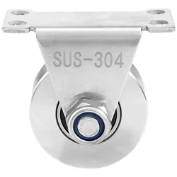 1Pack U-Type Stainless Steel Pulley Block Mute Bearings Groove Sliding Roller Track Wheel