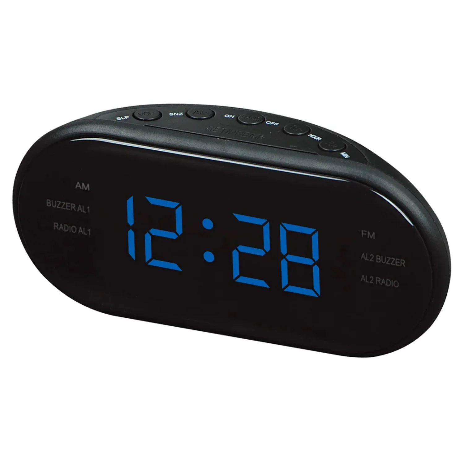 

220V EU Plug AM FM Dual Frequency Radio Alarm Clock Digital LED Clock Luminous Snooze Electronic Table Clock - Home Essentials