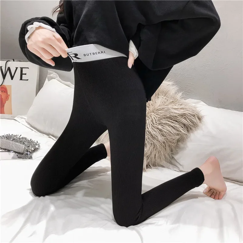 New Plush Leggings Women Elastic High Waist Velvet Stockings Leggings Shaping Winter Cold-proof Leg Socks Charm Leggings