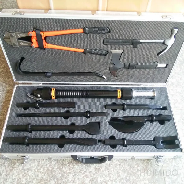 12-Piece set of manual fire removal tools, multi-functional fire equipment, and earthquake rescue tools