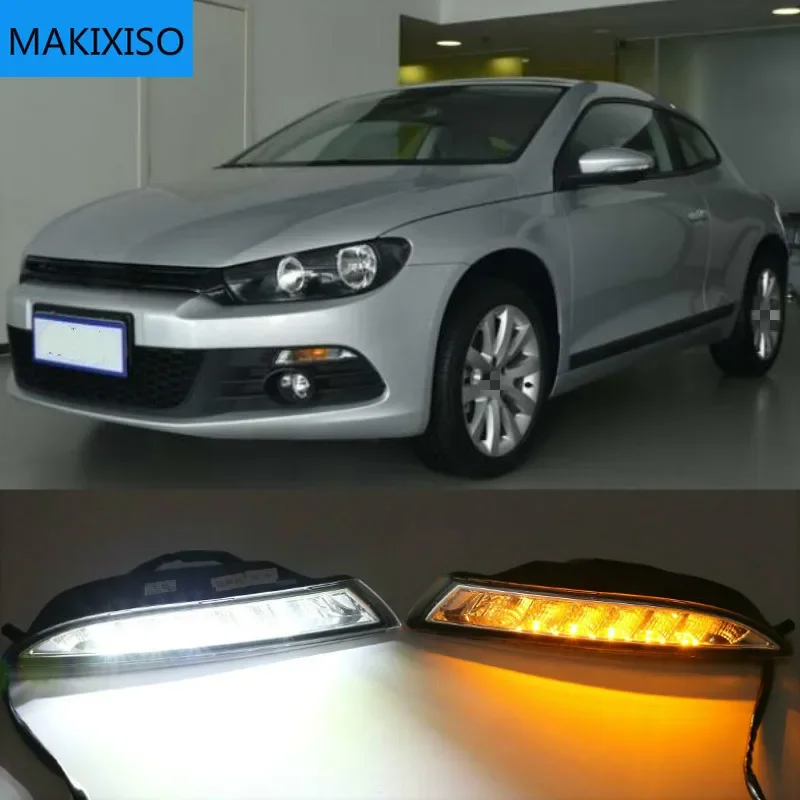 

Для Volkswagen Scirocco 2008-2013 желтое реле указателя поворота водонепроницаемое 12 В автомобильное светодиодное DRL дневные ходовые огни