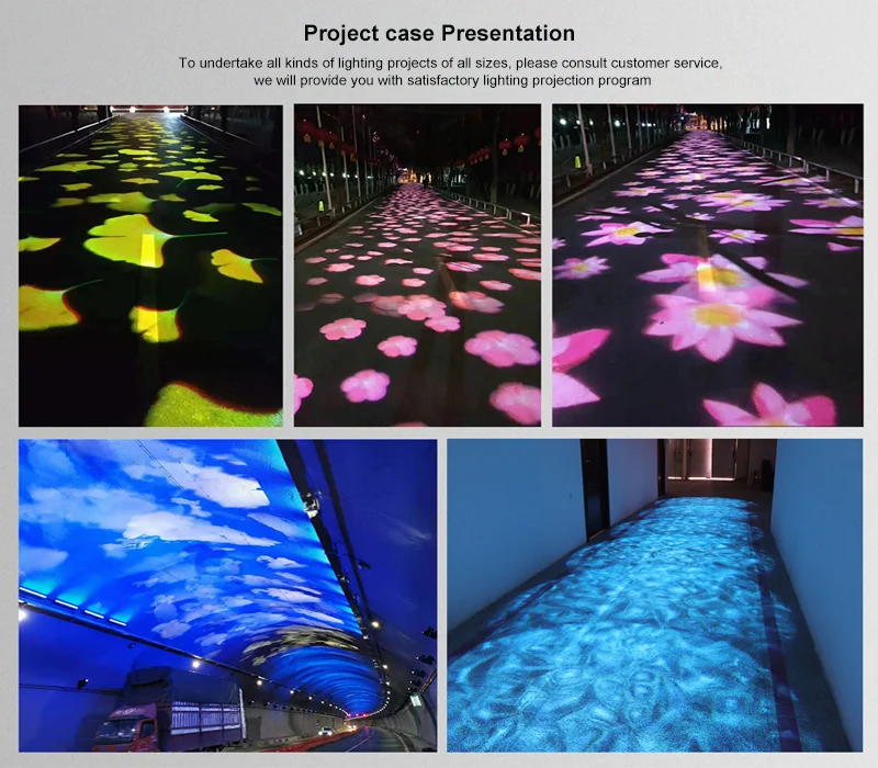 โคมไฟฉายภาพแบบหมุนโฆษณา HD ผนังอาคารกําลังสูง 500W ป้ายโฆษณากลางแจ้ง