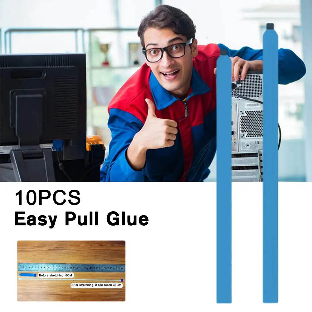 10PCS Easy Pull Glue For Laptop Screen Repair LCD Tape Display Assembly Refurbishing Double Sided Adhesive Laptop Battery Glue